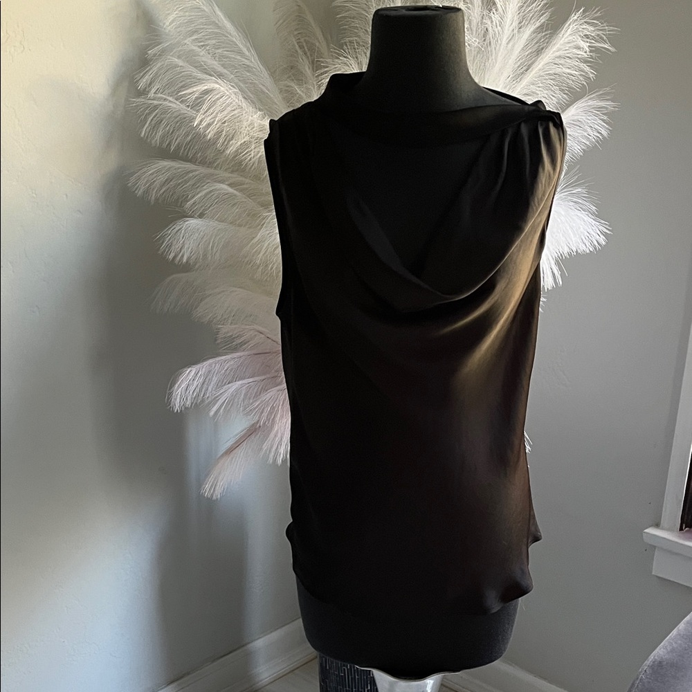 Banana Republic Black Draped Back Sleeveless Camisole